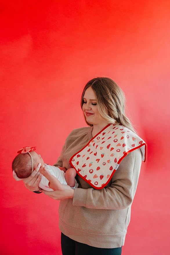 Copper Pearl Premium Baby Burp Cloths - 3-Pack Large Cotton Burp Cloths, Extra Soft Spit Up Rags with 3 Absorbent Layers, Perfect for Baby Boy and Baby Girl Gifts (21" x 10" Size, Clementine Set)