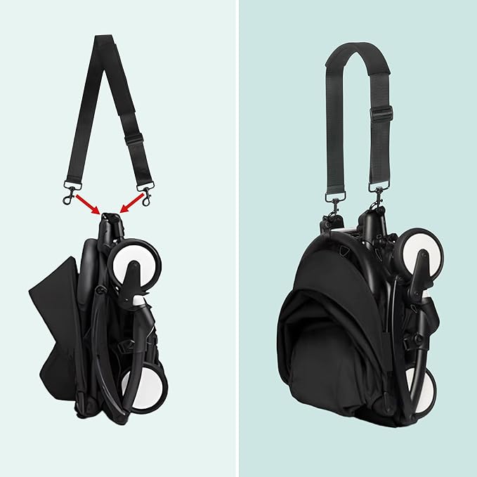 Adjustable Stroller Straps for Babyzen Yoyo yoyo2, Stroller Carry Strap for Gifts, Parents, Travel, Outdoor, Airplane Travel
