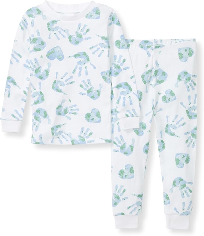 Burt's Bees Baby Boys' 2-Piece Long Sleeve Tee and Pants Organic Cotton Pajama Set