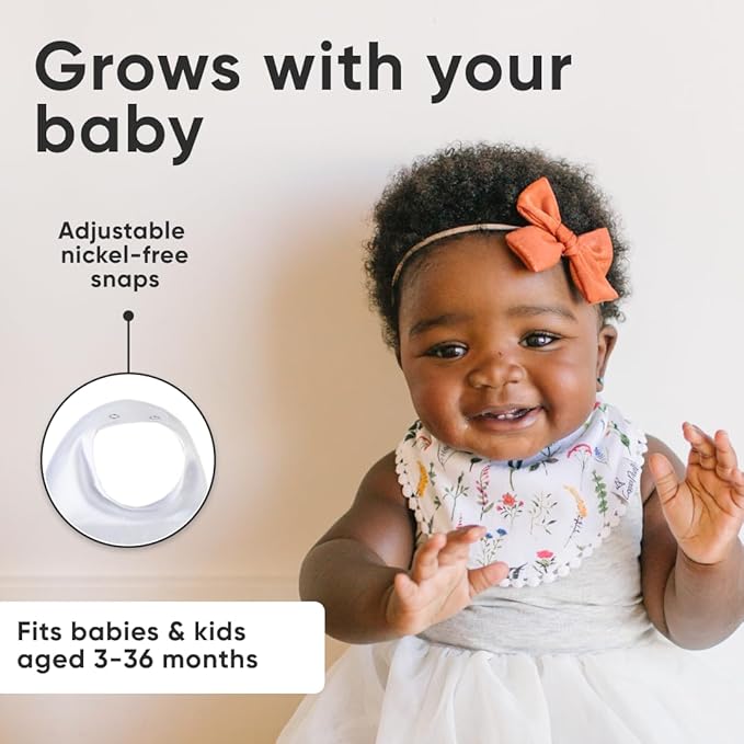 Copper Pearl Baby Bandana Drool Bibs for Drooling and Teething 2-Pack Fashion Bibs Gift Set for Girls “Scarlet