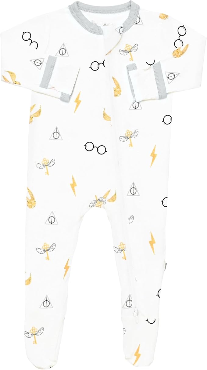 KYTE BABY Unisex Zipper Closure Footies, Rayon Made From Bamboo, 0-24 Months