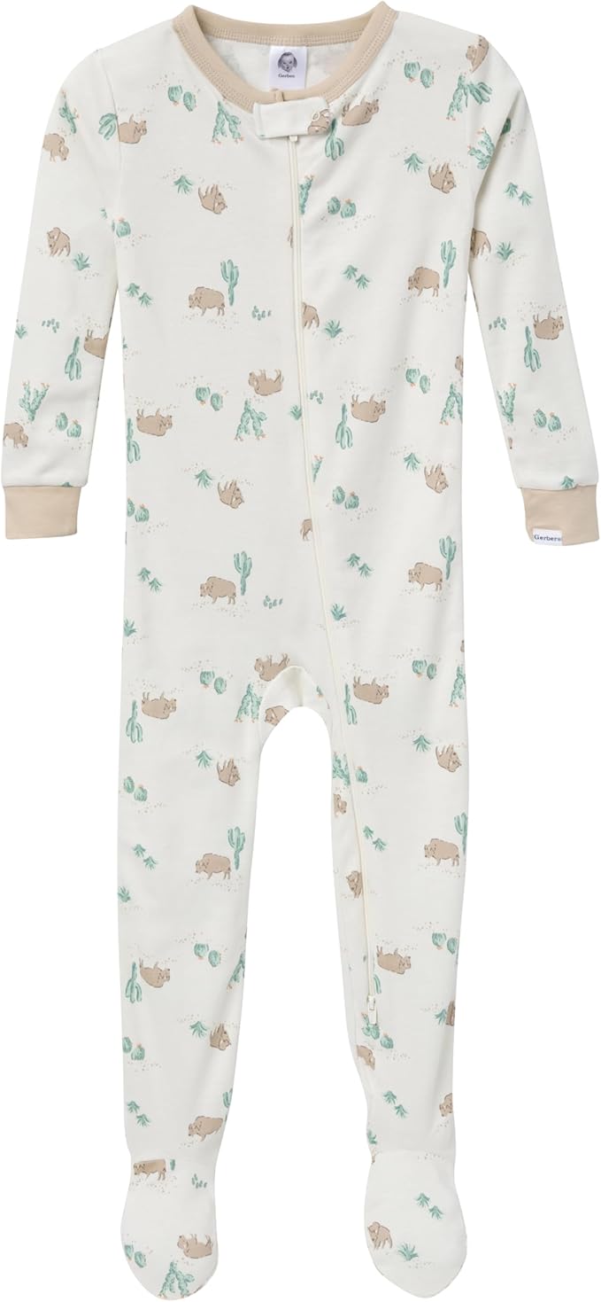 Gerber baby-boys Baby-boys 4-pack Footed Pajamas