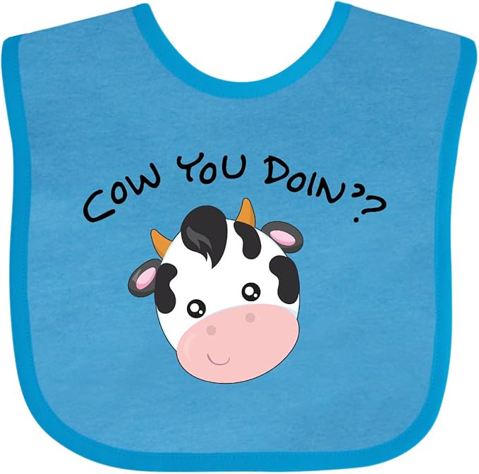 inktastic Cow You Doin' Cute Cow Baby Bib
