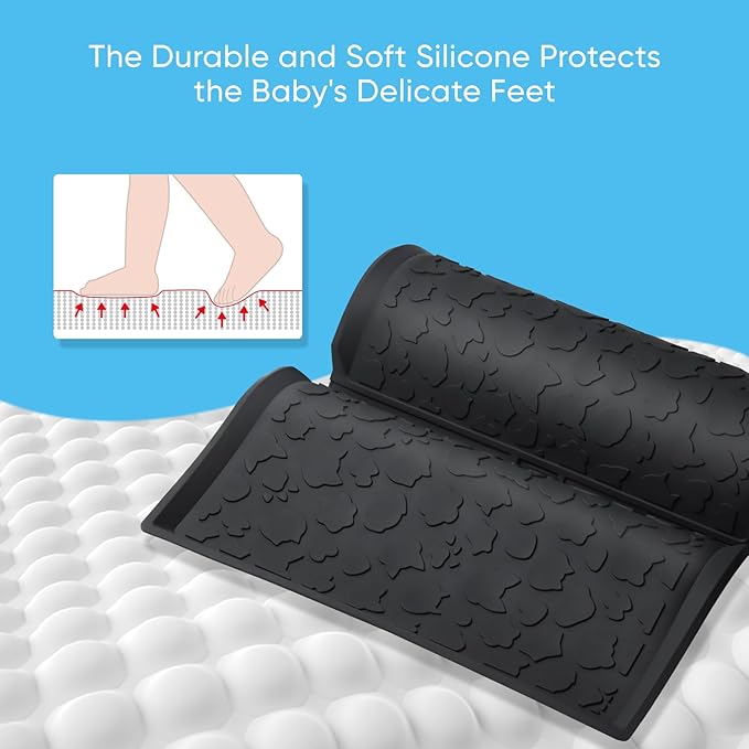 All Weather Mat for Wrangler Deluxe 4 Seater Stroller Wagon,Myvikcar Insert Floor Protect Pad 31.5x22 Inch(Black)