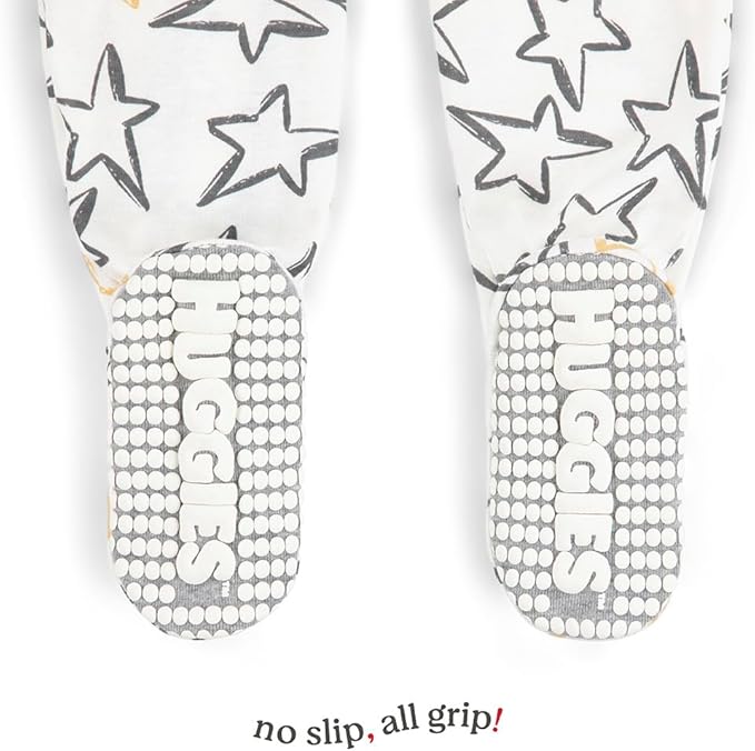 HUGGIES unisex-baby 3-pack Footed Coverall Pajamas