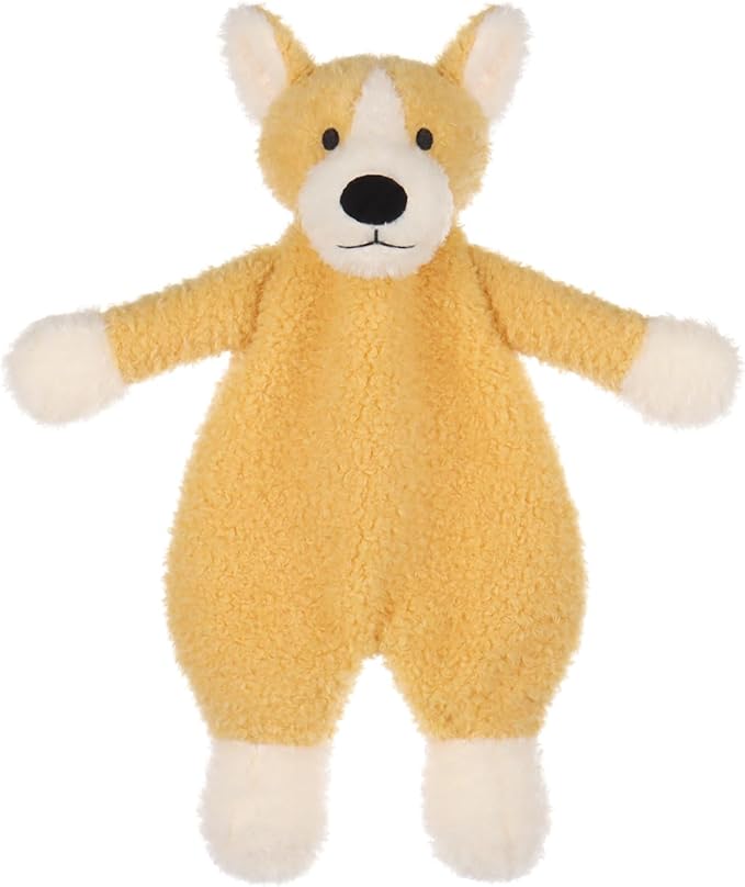 Apricot Lamb Corgi Soft Loveys for Babies, Security Blanket for Baby Boy and Girl, for Infant and Toddlers