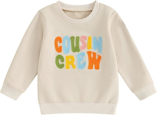 VISGOGO Infant Baby Boy Girls Big Lil Bro Big Lil Sis Matching Set Sweatshirt Romper Embroidery Sweater Toddler Clothes