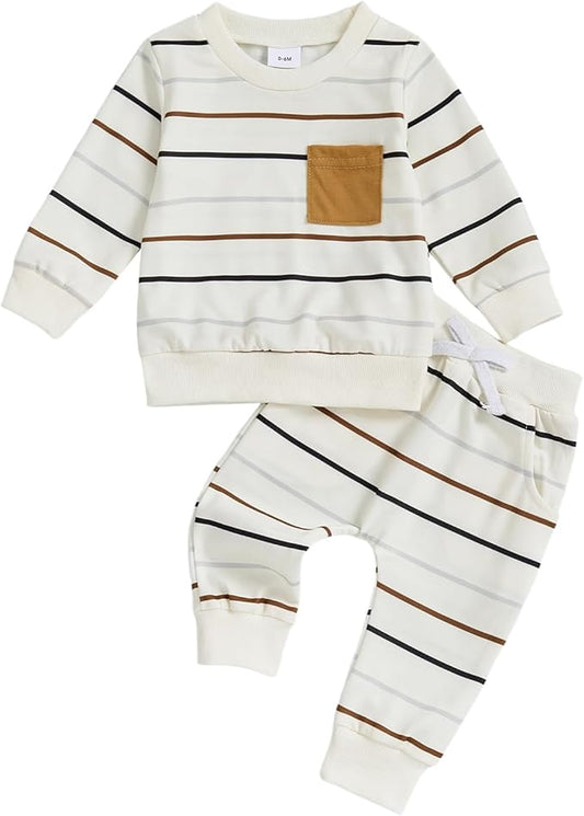 CIYCUIT Toddler Baby Boy Clothes Long Sleeve Sweatshirt Pants Set Fall Winter Outfits