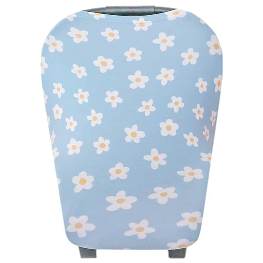 Copper Pearl Multi-Use Cover: Car Seat Covers, Nursing Cover, and Stroller Cover for Sun - Stretchy Fabric, All-Season Use, Stylish Designs, Easy Access for Moms - Della