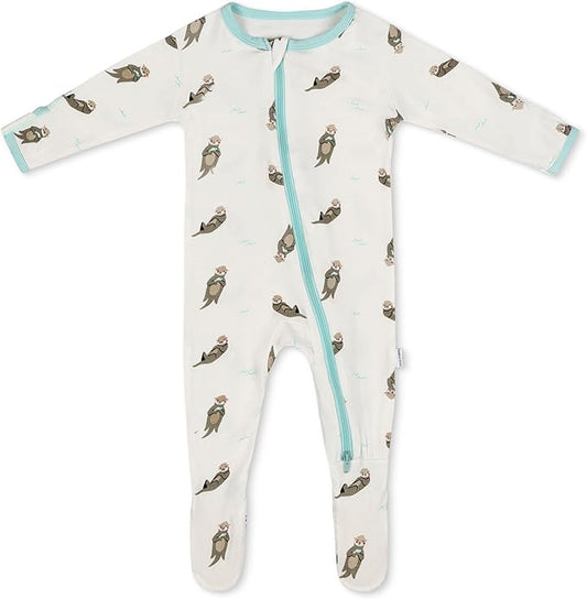 Bamboo Little Soft Baby Footie Pajamas, Baby Clothes, Newborn Sleepers, 95% Viscose and 5% Spandex, 0-24 Months