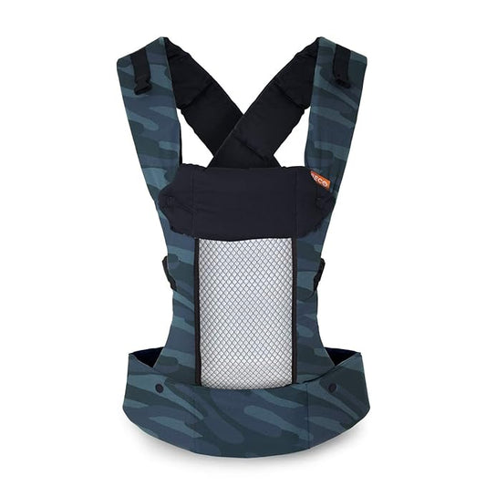 Beco 8 Baby Carrier from Newborn to Toddler (7-45lbs) - All in 1 Hybrid Front, Hip and Backpack Style Carrier with Breathable, Cooling Mesh - Camo