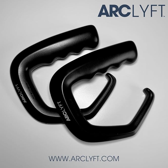 Grocery Bag Carrier (2 Pack) - Invented by Board Certified Orthotist – Ergonomic Lightweight Design - Also a Rehab & Recovery Aid, Carpal Tunnel, Arthritis, Weak Hands – All Ages - Black