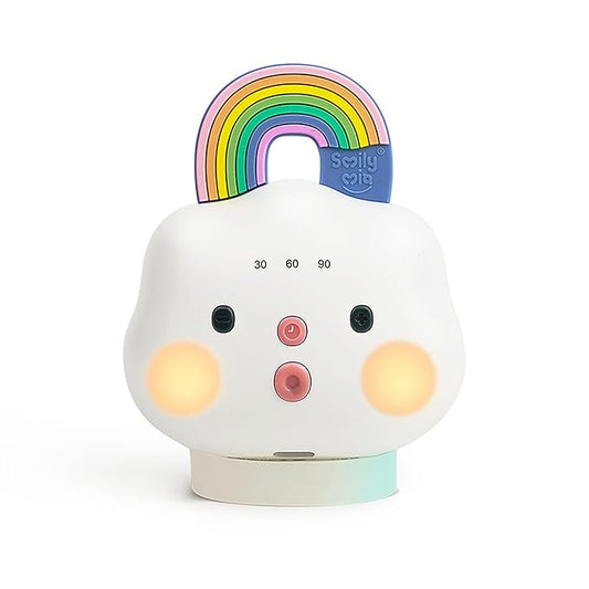 Smily Mia Portable Sound Machine for Babies |White Noise Machine Baby| Sleep Soother |14 Soothing Sounds | Shush | Travel | Registry Gift | Baby Shower | New Born Essentials, Attach to Stroller/Crib