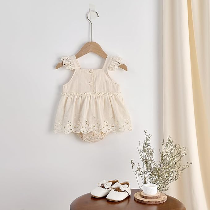 Toddler Baby Girl Summer Floral Sleeveless Romper - Ideal for 3M - 24M