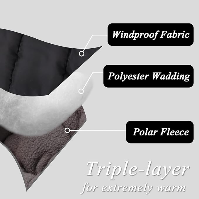 Zsedrut Stroller Gloves Universal Winter Anti-Freeze Stroller Mittens Water Repellent Hand Warmer Muff Fleece Lined,Winter Stroller Accessories (Gray)