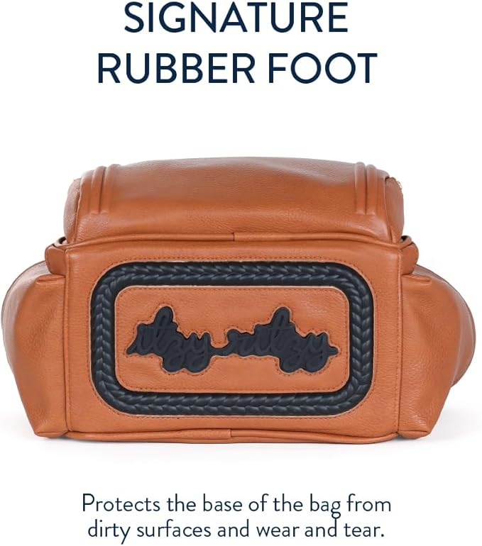 Itzy Ritzy Unisex Baby Mini Plus Diaper Bag, Cognac