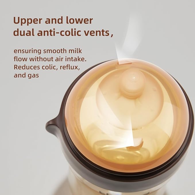 Thyseed PPSU Natural Breast-Like Bottle with Nipple(10 Months+),10oz，1pack