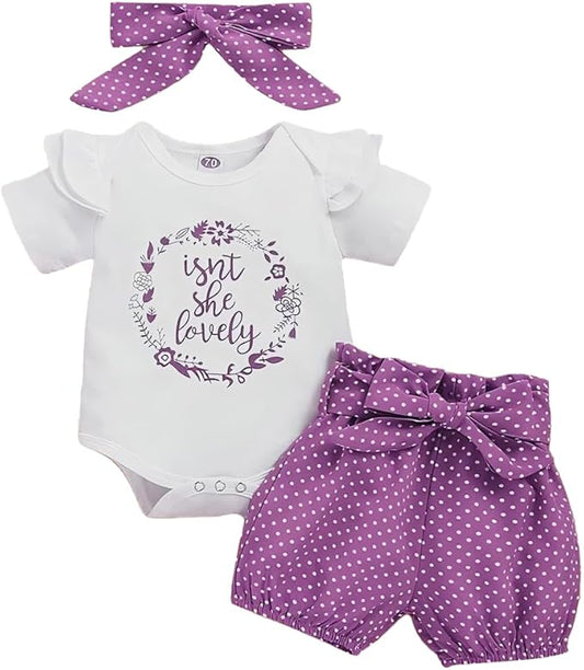 Baby Girl Clothes Infant Newborn Girl Summer Short Set Clothes