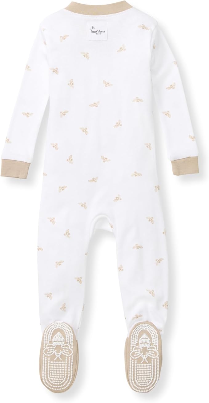 Burt's Bees Baby baby-boys Sleeper Pjs, 100% Organic Cotton, One-piece Footie, Zip Up Jumpsuit, Snug Fit Pajamas