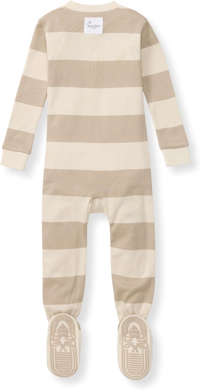 Burt's Bees Baby baby-boys Sleeper Pjs, 100% Organic Cotton, One-piece Footie, Zip Up Jumpsuit, Snug Fit Pajamas