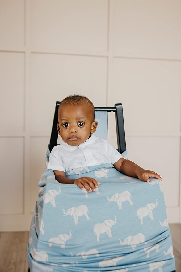 Copper Pearl Multi-Use Cover: Car Seat Covers, Nursing Cover, and Stroller Cover for Sun - Stretchy Fabric, All-Season Use, Stylish Designs, Easy Access for Moms - Peanut