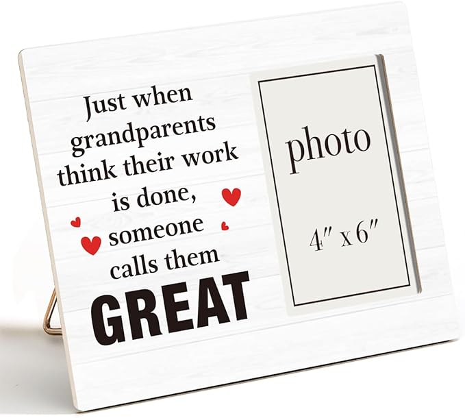 Great Grandparents Gifts Picture Frame, Grandparents Baby Announcement, Gifts for Great Grandma Grandpa Photo Frame for 4 x 6 Inch Photo