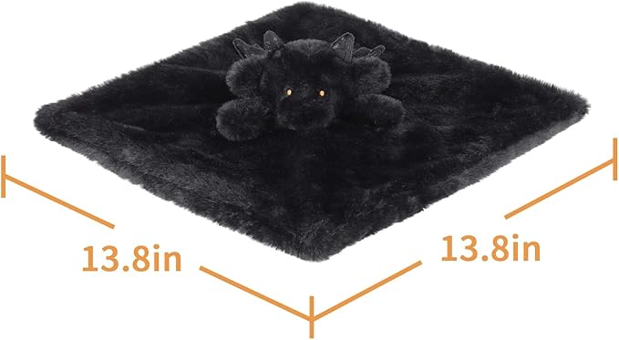 Apricot Lamb Black Dragon Soft Loveys for Babies, Security Blanket for Baby Boy and Girl, 13.8 Inches for Infant and Toddlers
