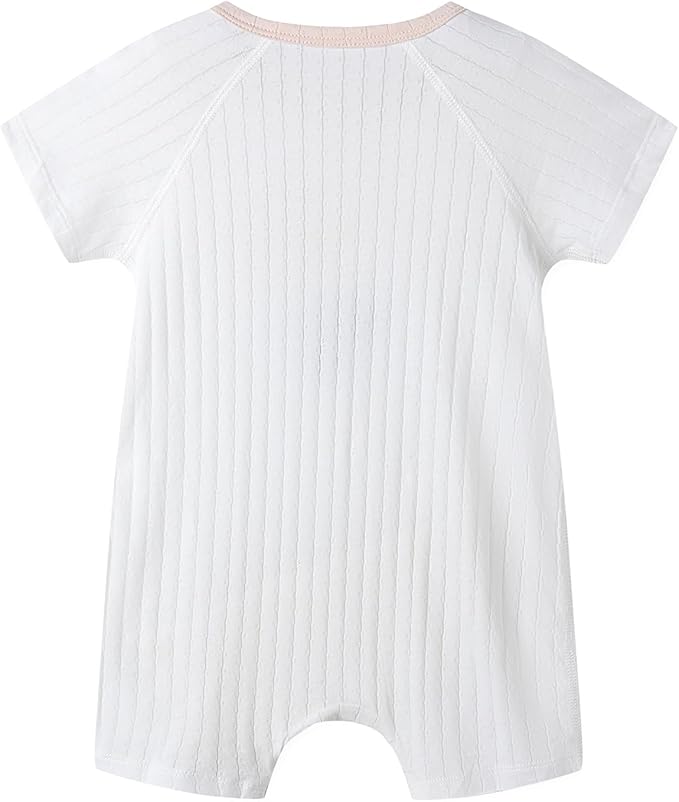 Organic Cotton Baby Summer Romper Newborn Baby Boy Girl Clothes Short Sleeve Unisex Outfits