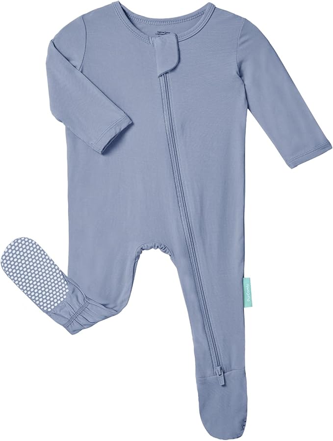 PurComfy Baby Zipper Footie Pajamas, Supersoft Bamboo Rayon Baby Footed Pjs Boy Girl 0-3-6-9-18-24 Month Coverall Sleepers