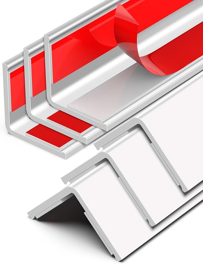 ‎Frychee Wall Corner Protector, Walls Edge Protector，Self-Adhesive Wall Corner Guards,PVC Double Side Edge Protector， Furniture Stairs Guard (6, 2.5x120cm/0.98x47.2in)