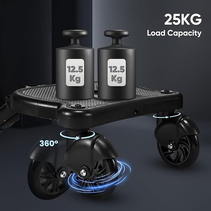 Universal Stroller Board Buggy Board Rider Stroller Glider Board Stroller Board Stroller Standing Platform with Detachable Seat Suitable for Most Brands of Strollers, Holds Children Up to 55lbs