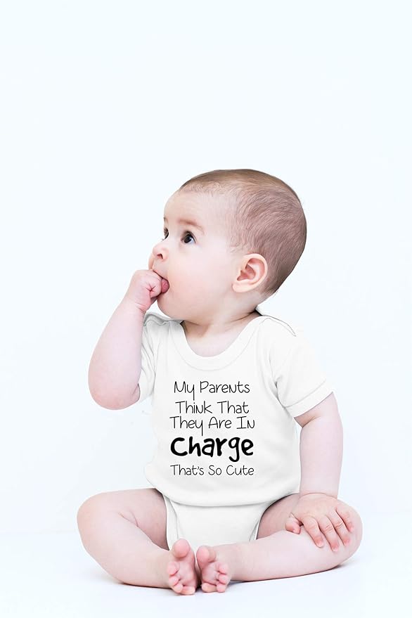 CBTwear My Parents Think That They Are in Charge Baby Bodysuit Funny Infant Outfit Unisex Humor Romper