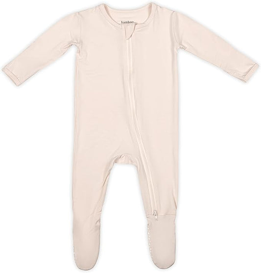 Bamboo Little Soft Baby Footie Pajamas, Baby Clothes, Newborn Sleepers, 95% Viscose and 5% Spandex, 0-24 Months