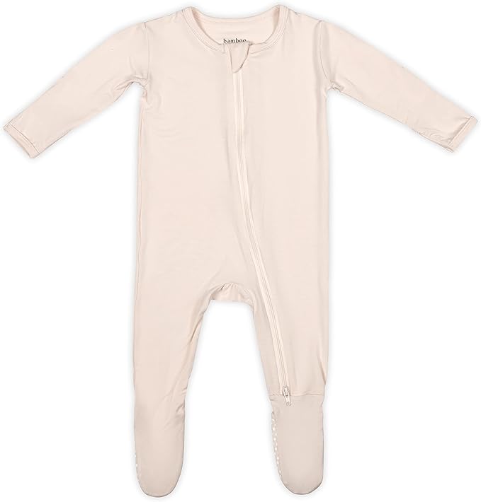 Bamboo Little Soft Baby Footie Pajamas, Baby Clothes, Newborn Sleepers, 95% Viscose and 5% Spandex, 0-24 Months