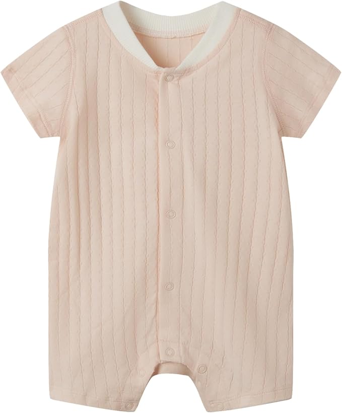 Organic Cotton Baby Summer Romper Newborn Baby Boy Girl Clothes Short Sleeve Unisex Outfits
