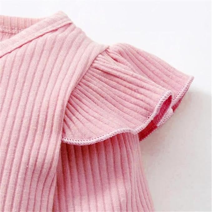 Newborn Baby Girl Clothes Infant Girl Outfits Long Sleeve Ruffle Romper + Floral Pants + Headband Set