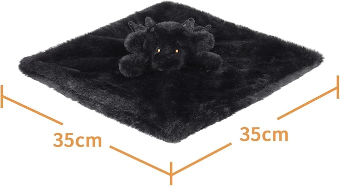 Apricot Lamb Black Dragon Soft Loveys for Babies, Security Blanket for Baby Boy and Girl, 13.8 Inches for Infant and Toddlers