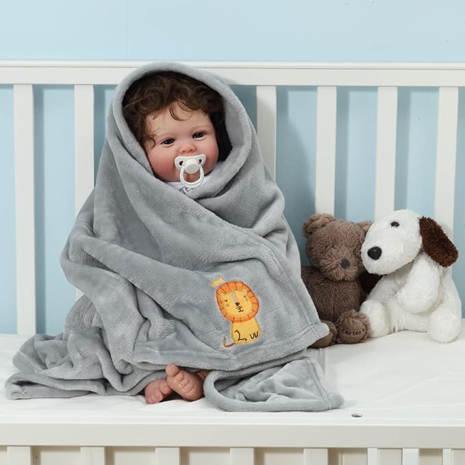 CREVENT Gift Set for Newborns -Diaper Caddy Organizer Basket with 2 Blankets, 1 Taggie, 1 Lovey, 3 Socks，1 Gift Bag with Ribbon - Welcome Essential Baby Shower (Neutral