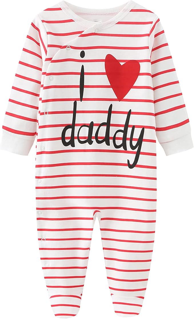 Baby Boys Girls Footies One-Piece Romper Long-Sleeve Jumsuit Cotton Newborn Clothes Set 4-Pack, Baby Pajamas