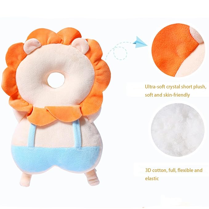 Baby Walker Head Protector Toddler Adjustable Baby Head Protection Backpack Wear Safety Pad (Bear)
