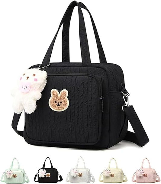 Baby Diaper Bag Tote, Cute Small Crossbody Nappy Mommy Bag, Lightweight Travel & Hospital Multifunction Storage Tote