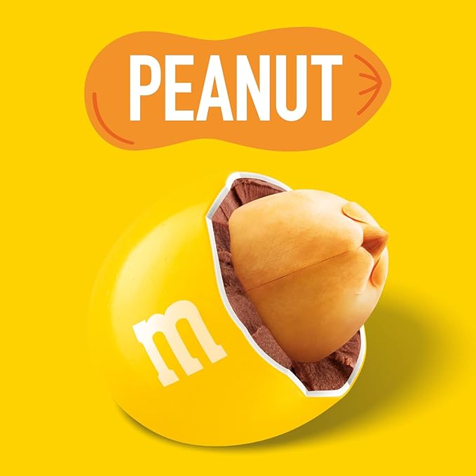 M&M'S WORLD Yellow Peanut M&M’s chocolate candy 2 lb bag – bright snack for birthdays, buffets, celebrations, desserts, gifts, gatherings, or cheerful table display
