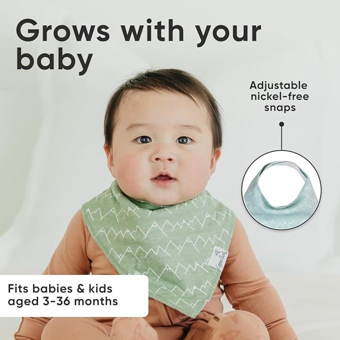 Copper Pearl 4 Pack Soft Cotton Baby Bibs for Drooling and Teething, Absorbent Drool Bibs for Baby Girl and Boy, Adjustable to Fit Newborns to Toddlers, Tons of Styles (Archer Set)