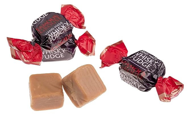 Gardiners of Scotland Handmade Fudge 250g Tin, The Famous Grouse Blended Scotch Whisky Fudge