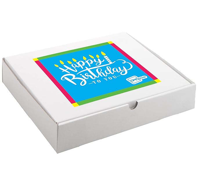 Happy Birthday Cookies 24 PACK INDIVIDUALLY WRAPPED Party Favors Gift Basket for Kids Men Women | Decorated Sugar Cookie Gift Box | Nut Free