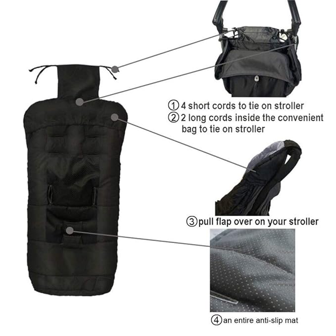 Go 3-Seasons Water Repellent Stroller Footmuff, Baby Cozy Toe Pushchair Sleeping Bag Toddler,Winter Outdoor Tour Stroller Bunting Bag