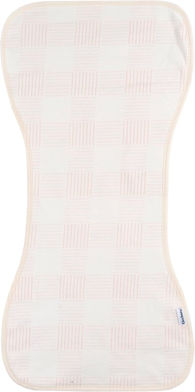 Gerber Baby Unisex Burp Cloths 60-Pack, Pink, Size 10.5" x 21"
