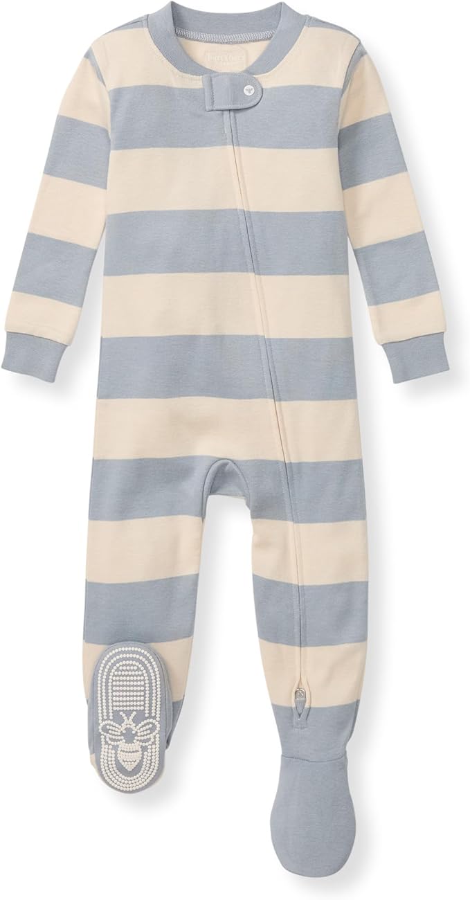 Burt's Bees Baby baby-boys Sleeper Pjs, 100% Organic Cotton, One-piece Footie, Zip Up Jumpsuit, Snug Fit Pajamas