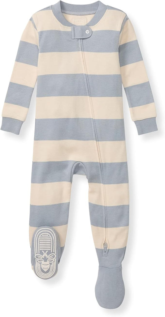 Burt's Bees Baby baby-boys Sleeper Pjs, 100% Organic Cotton, One-piece Footie, Zip Up Jumpsuit, Snug Fit Pajamas