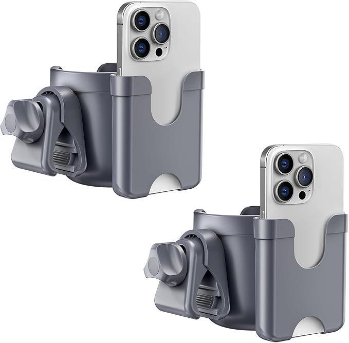 Guiseapue 2-Pack Cup Holder for Walker: Wheelchair Cup Holder for Seniors and Adults, Rollator Wheelchair Walker Accessories, Bottle Drink Holder for Rolling Walker, Mobility Scooter